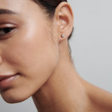 0.20 TCW Round Cut Lab Grown Bezel Earrings