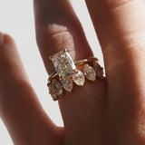 Stunning 0.4 TCW Oval Moissanite Stones Half Eternity Wedding Band