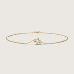 0.2 TCW Round Cut Charm Moissanite Bracelet