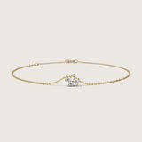 0.2 TCW Round Cut Charm Moissanite Bracelet