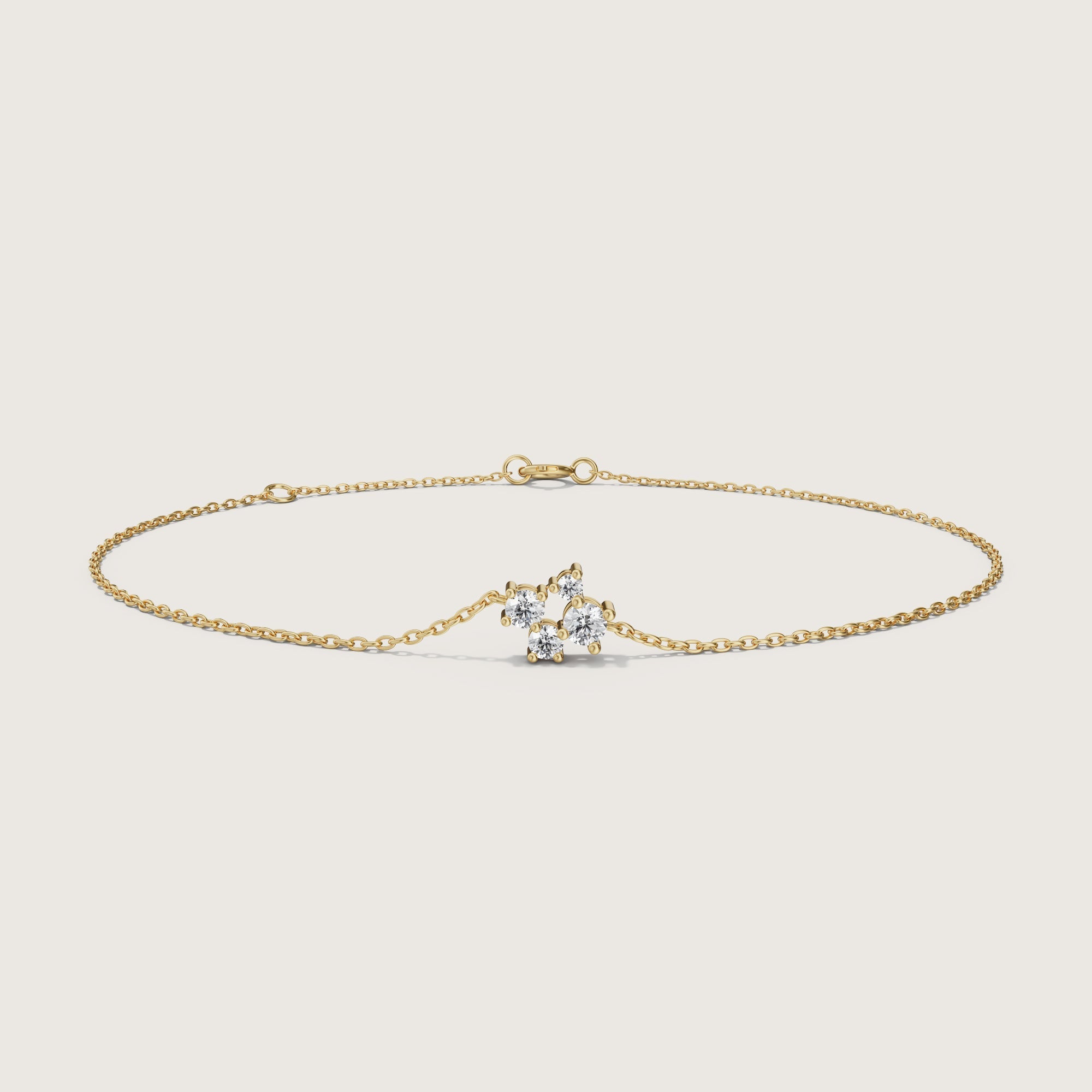 0.2 TCW Round Cut Charm Moissanite Bracelet