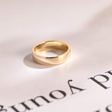 Delicate Men's Wedding Minimalistic Band in Solid Gold 2