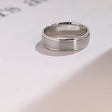 Delicate Men's Wedding Band Brushed in Solid Gold 10