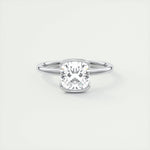 2 CT Cushion Half Bezel CVD F/VS1 Diamond Engagement Ring 1