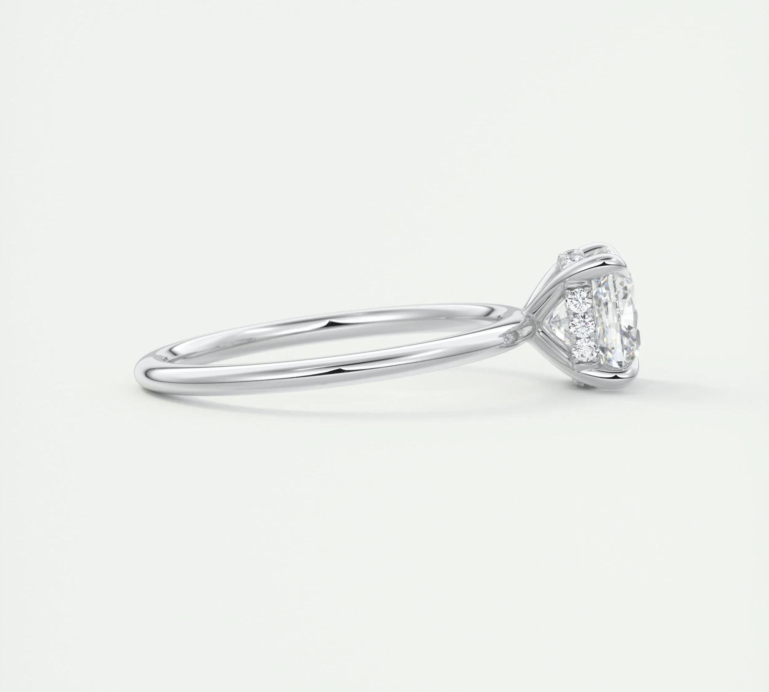 2 CT Cushion Hidden Halo CVD F/VS1 Diamond Engagement Ring 2