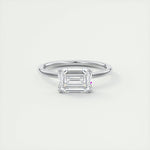 2 CT Emerald Solitaoire CVD F/VS1 Diamond Engagement Ring 1