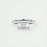 2 CT Emerald Solitaoire CVD F/VS1 Diamond Engagement Ring 1