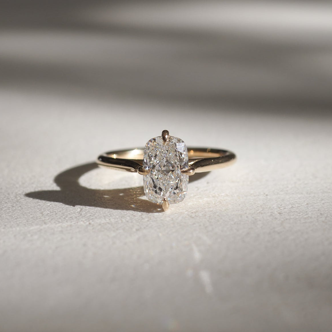 Stunning 1 CT Cushion Moissanite Engagement Ring with Solitaire Design