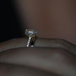 Emerald Cut Pave Lab Grown Diamond Engagement Ring