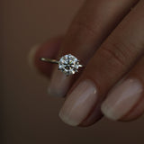Round Solitaire Lab Grown Diamond Diamond Engagement Ring