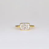 Radiant Lab Grown Diamond Unique Engagement Ring