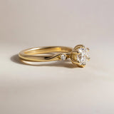 Cushion Lab Grown Diamond Three Stone Style Engagement Ring