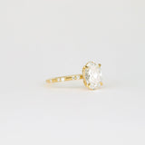 Oval Lab Grown Diamond Dainty Engagement Ring