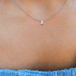 0.30 CT Pear Solitaire Lab Grown Diamond Necklace