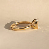 Cushion Lab Grown Diamond Half Bezel Style Engagement Ring