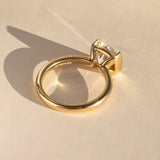 Cushion  Lab Grown Diamond Half Bezel Style Engagement Ring