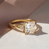 Princess  Lab Grown Diamond Vintage Style Engagement Ring