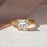 Princess  Lab Grown Diamond Vintage Style Engagement Ring