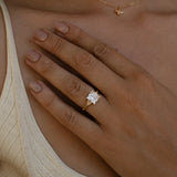 Princess  Lab Grown Diamond Vintage Style Engagement Ring