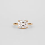 Cushion Lab Grown Diamond Bezel Engagement Ring