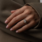 Radiant Lab Grown Diamond Unique Engagement Ring