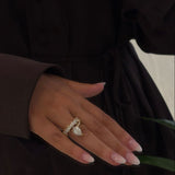 1.29 CT Pear Solitaire Lab Grown Diamond Engagement Ring