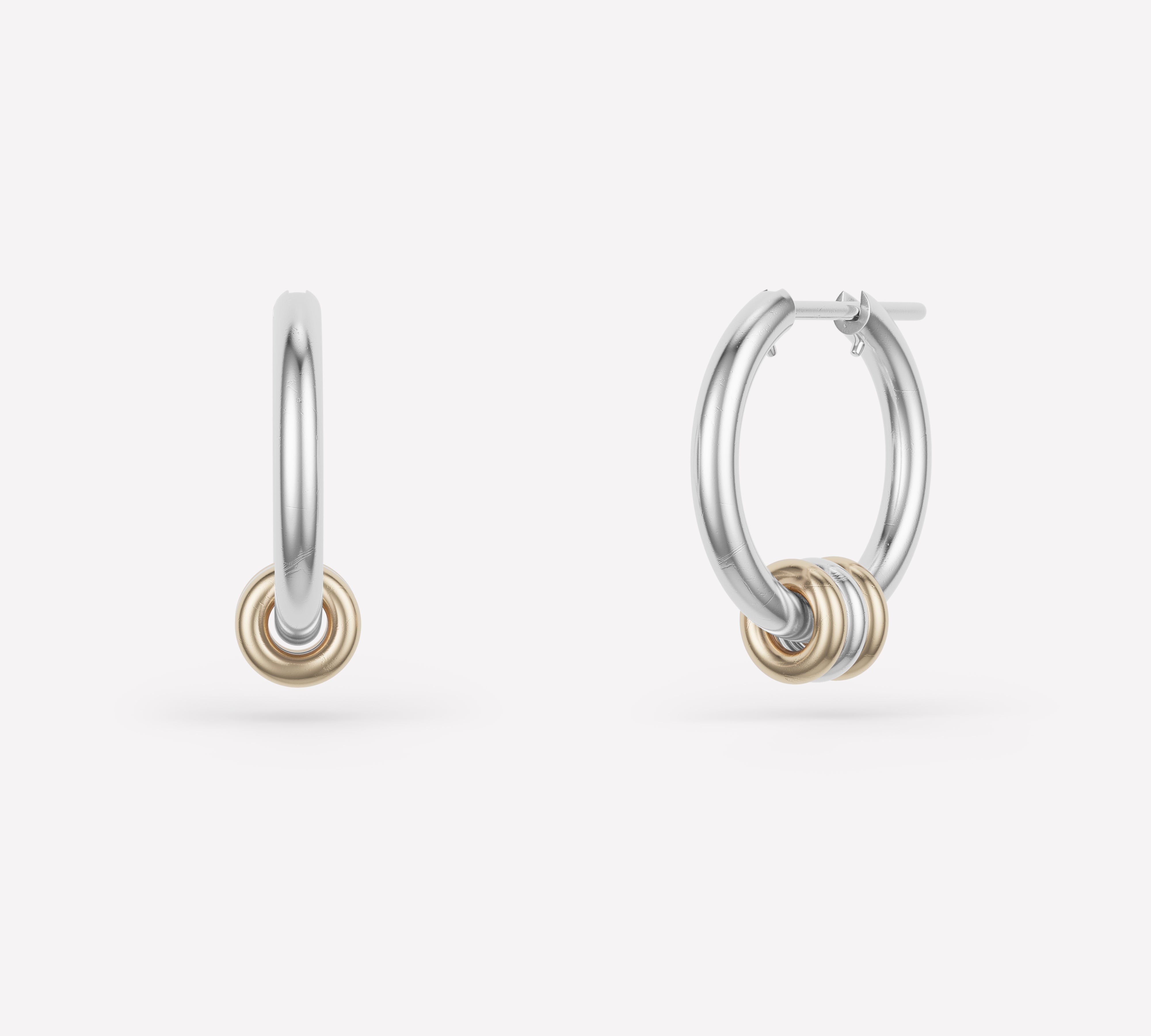 Interlocked Circle Hoop Earrings