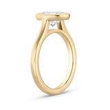 2.02 CT Oval Lab Grown Diamond Bezel Engagement Ring