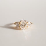 1 CT Oval Three Stone Moissanite Engagement Ring