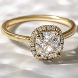 Cushion  Lab Grown Diamond  Halo Style Engagement Ring