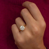 Cushion  Lab Grown Diamond  Halo Style Engagement Ring