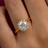 Cushion  Lab Grown Diamond  Halo Style Engagement Ring