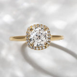 Cushion  Lab Grown Diamond  Halo Style Engagement Ring