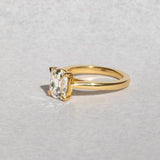 Cushion Lab Grown Diamond Solitaire Engagement Ring