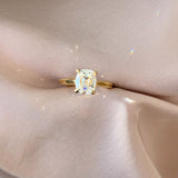 Cushion Lab Grown Diamond Solitaire Engagement Ring