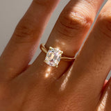 Cushion Lab Grown Diamond Solitaire Engagement Ring
