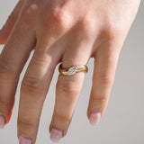 0.5 CT East West Marquise Shaped Solitaire Lab Grown Diamond Engagement Ring