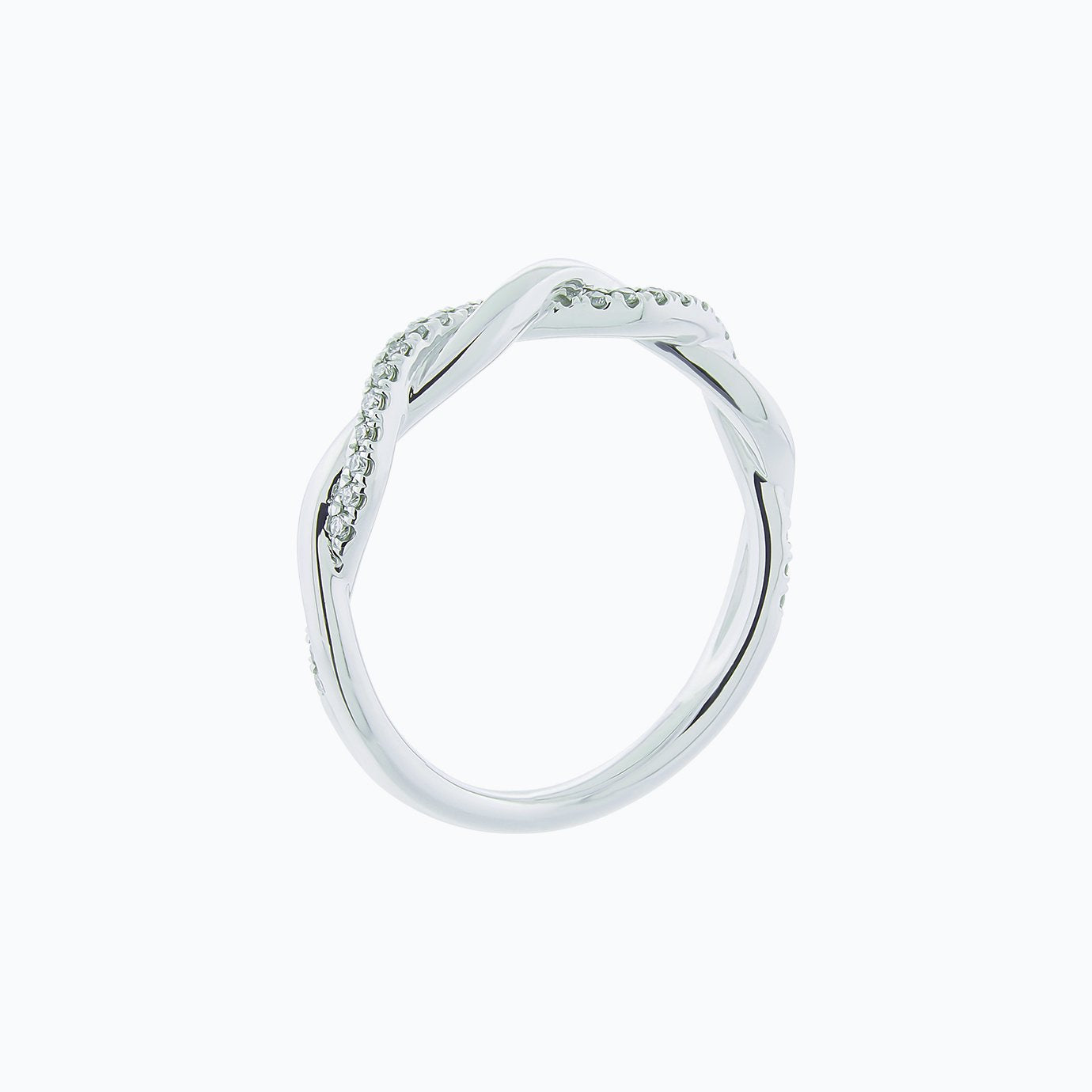 0.13 CT Round Twisted Lab Grown Diamond Wedding Band