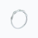 0.13 CT Round Twisted Lab Grown Diamond Wedding Band