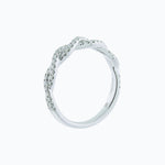 0.30 CT Round Twisted Lab Grown Diamond Wedding Band