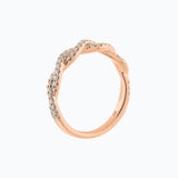 0.30 CT Round Twisted Lab Grown Diamond Wedding Band