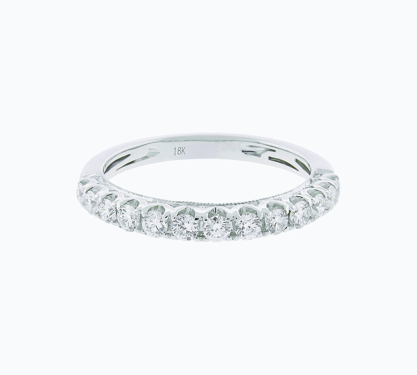 0.30 CT Round Half Eternity Lab Grown Diamond Wedding Band