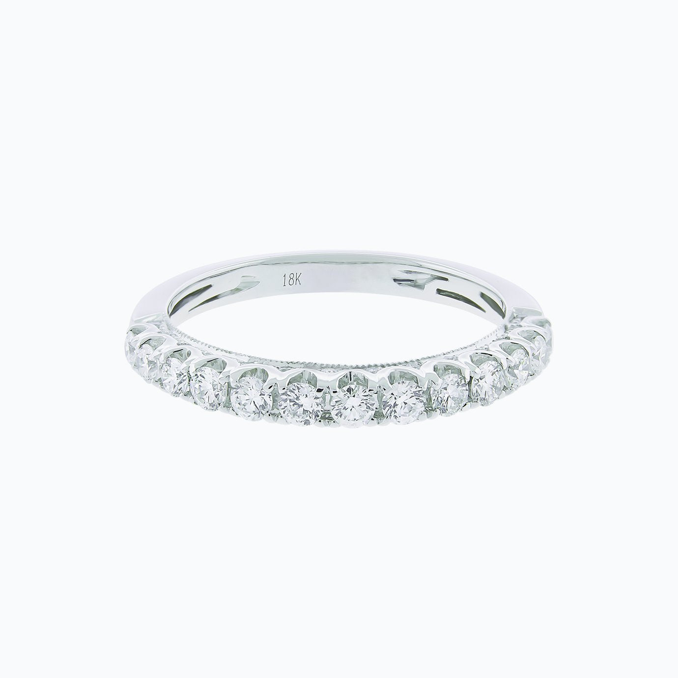 0.30 CT Round Half Eternity Lab Grown Diamond Wedding Band