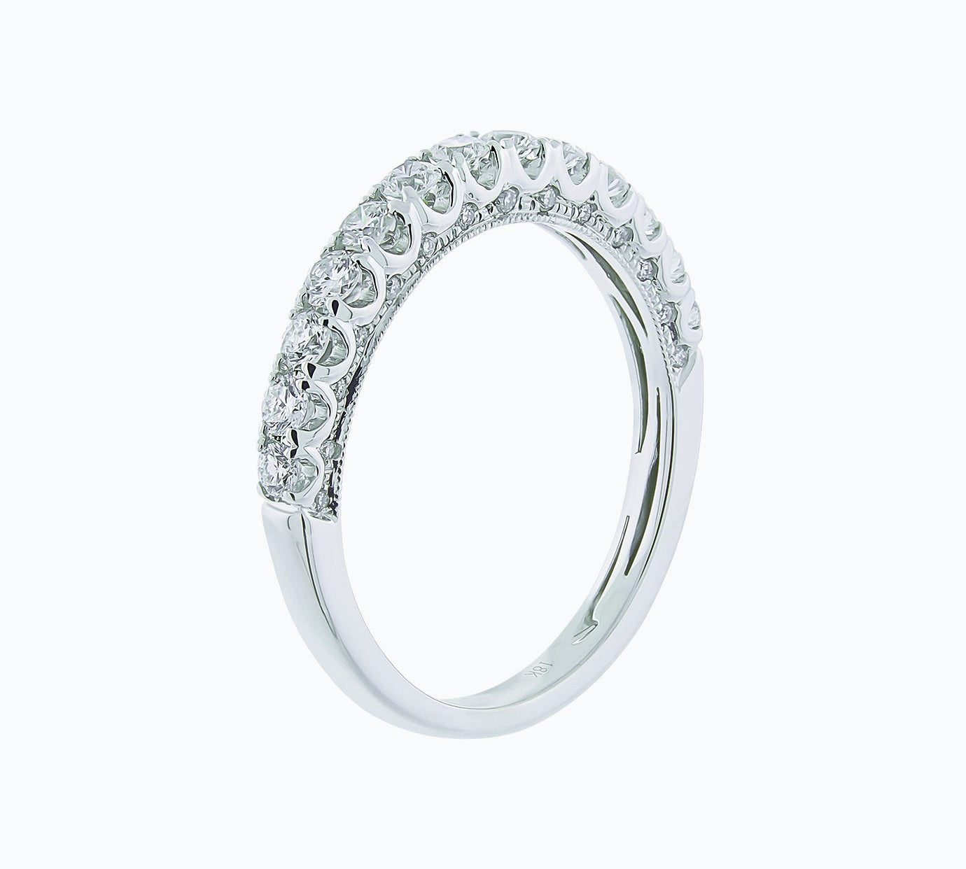 0.30 CT Round Half Eternity Lab Grown Diamond Wedding Band