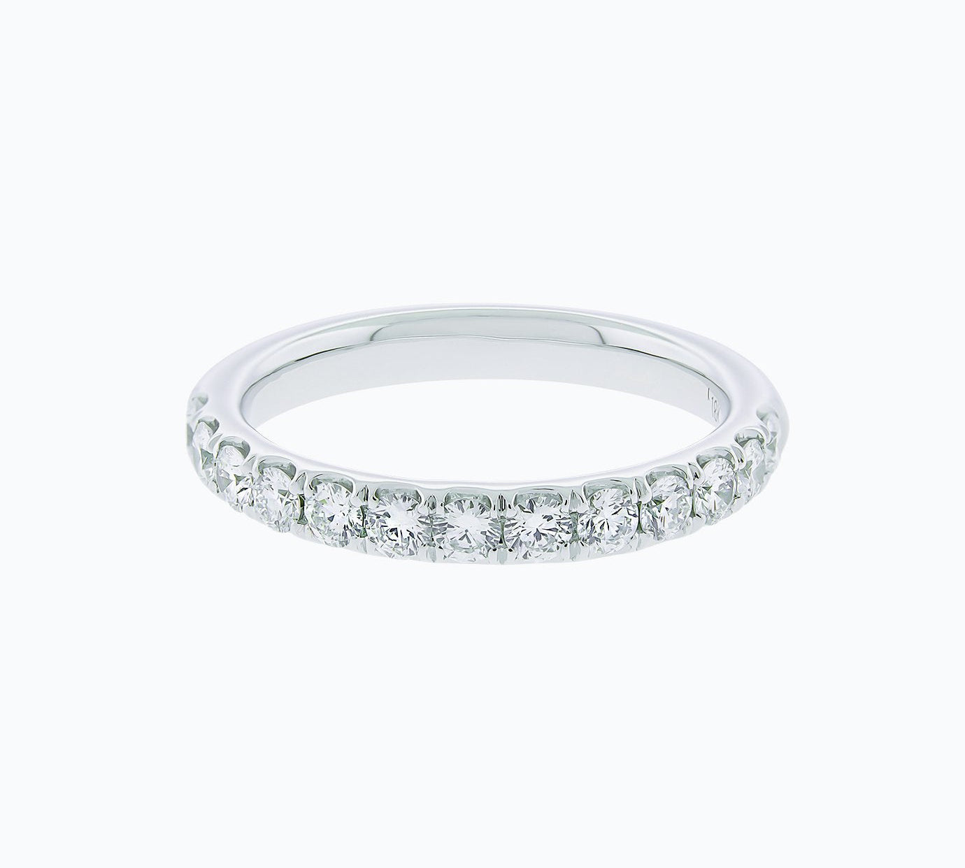 0.73 CT Round Half Eternity Lab Grown Diamond Wedding Band