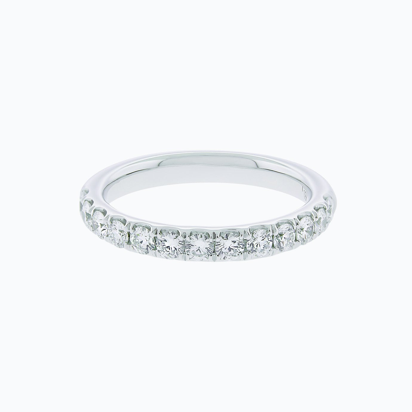 0.73 CT Round Half Eternity Lab Grown Diamond Wedding Band
