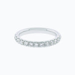 0.73 CT Round Half Eternity Lab Grown Diamond Wedding Band