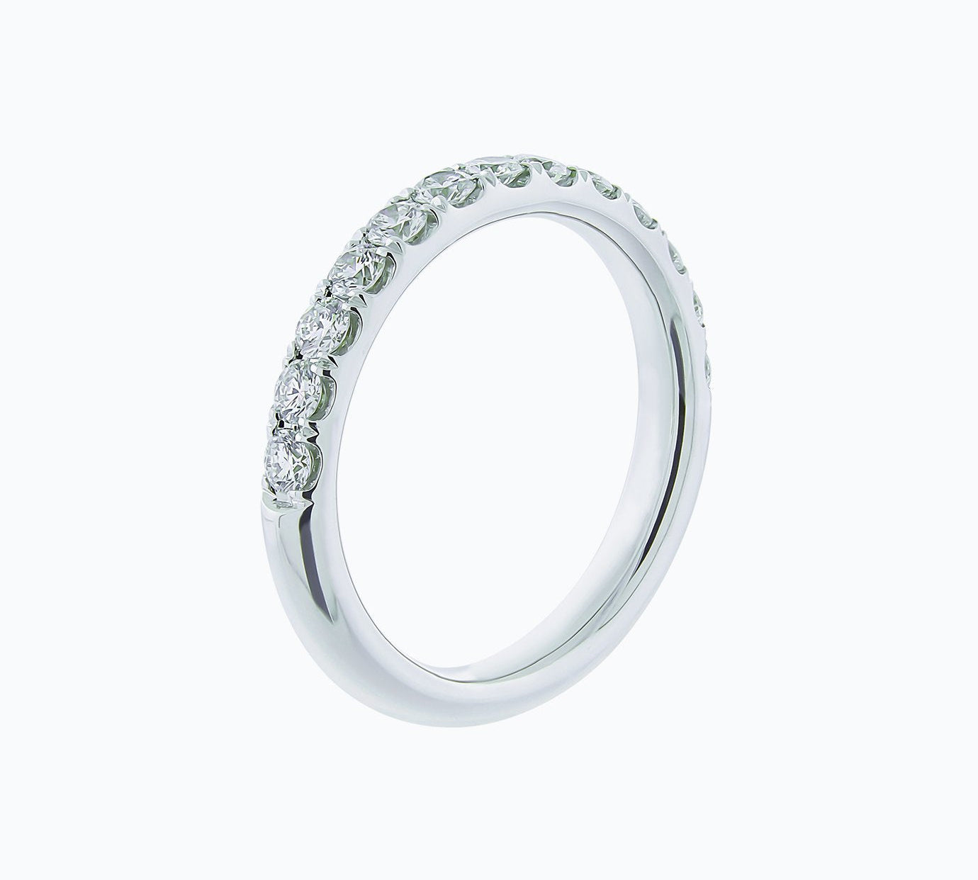 0.73 CT Round Half Eternity Lab Grown Diamond Wedding Band