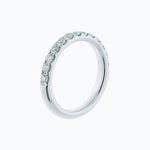 0.73 CT Round Half Eternity Lab Grown Diamond Wedding Band