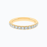 0.73 CT Round Half Eternity Lab Grown Diamond Wedding Band